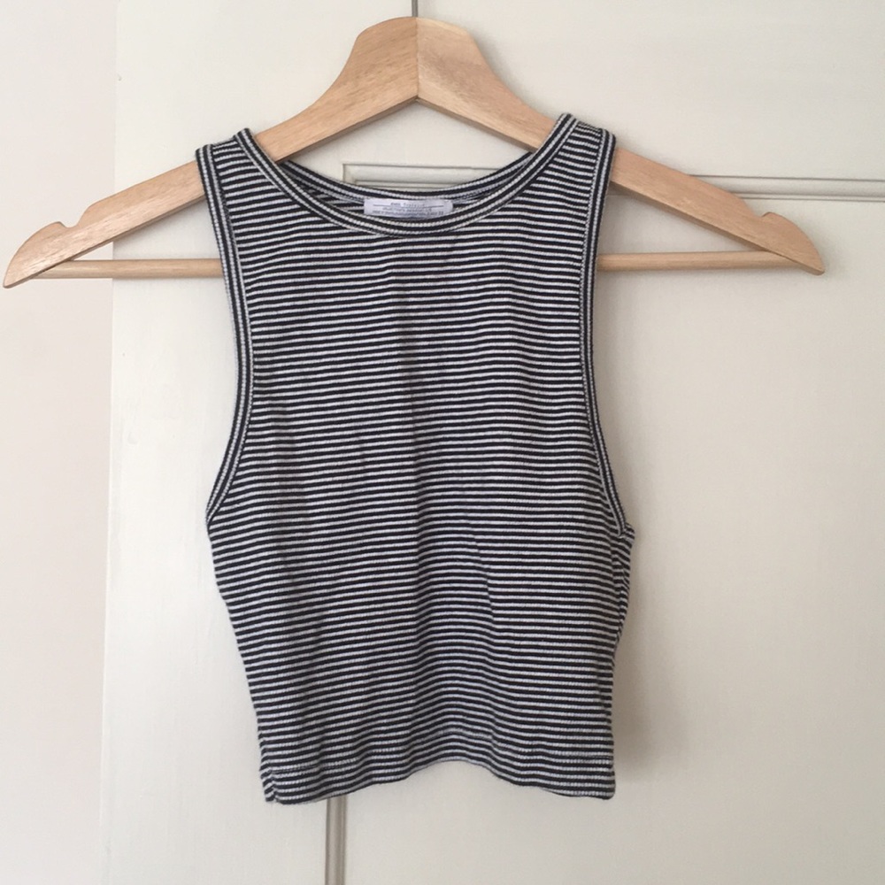 Zara striped crop top